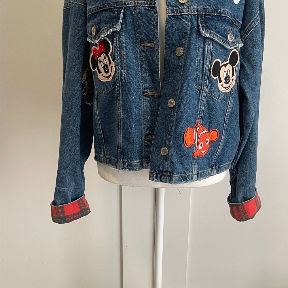 Customized 1 of 1 Forever 21 Jean Jacket with Disney Patches - Picture 4 of 6